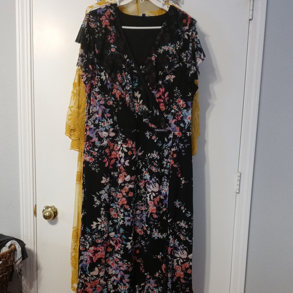 Like new mock wrap dress